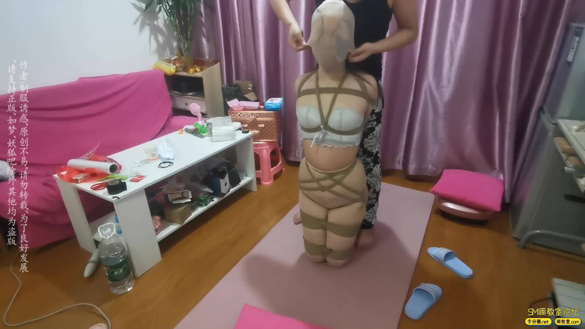 我的媳妇  第48弹、最使坏的一次（驷马、丝袜内内套头驷马放置、QZGC、）-视频截图5